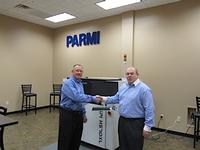 Jeff Mogensen, General Manager of Parmi USA, and Mike Nelson, Managing Director of Etek Europe, at the Parmi Business Development Meeting that took place Dec 10-11, 2012.